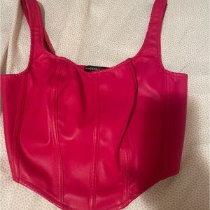 Leather pink tank